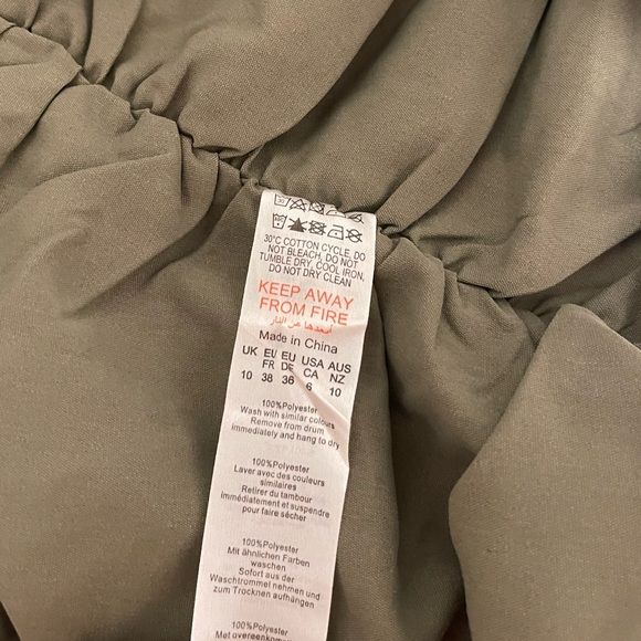 KHAKI WOVEN ELASTIC CORSET - Picture 6 of 7